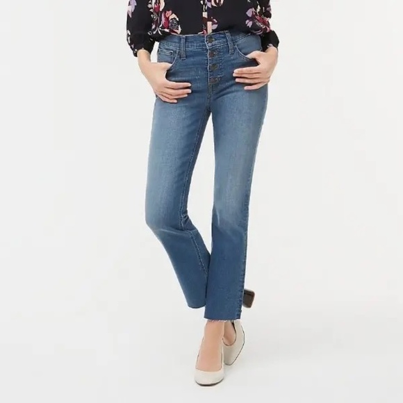 J. Crew High Rise Crop Flare Jeans - Picture 1 of 2
